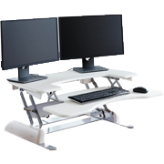 VariDesk Pro Plus 36 - Adjustable Dual Monitor Desk Converter